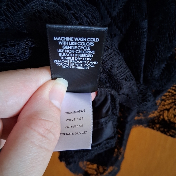 Torrid Babydoll Lace Top Black Size 5 - Picture 9 of 9